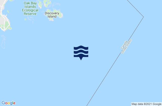 Mapa da tábua de marés em Discovery Island 3 miles SSE of, United States