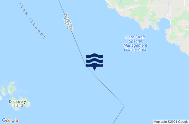 Mapa da tábua de marés em Discovery Island 3.3 miles northeast of, United States