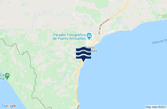 Mapa da tábua de marés em Distrito de Barú, Panama