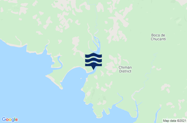 Mapa da tábua de marés em Distrito de Chimán, Panama
