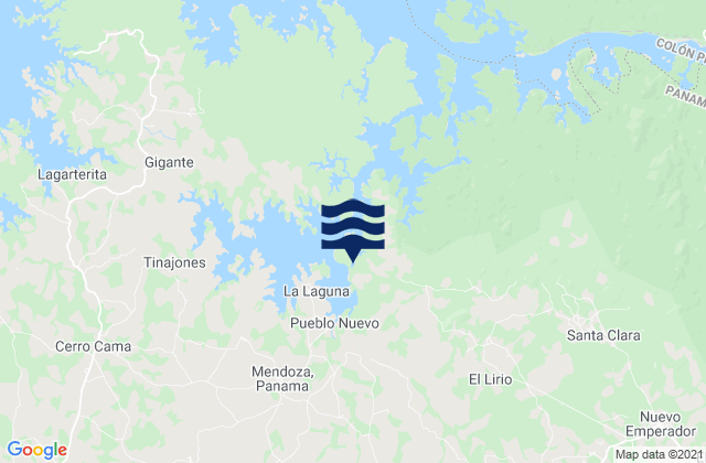Mapa da tábua de marés em Distrito de La Chorrera, Panama