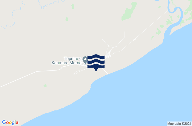 Mapa da tábua de marés em Distrito de Larde, Mozambique