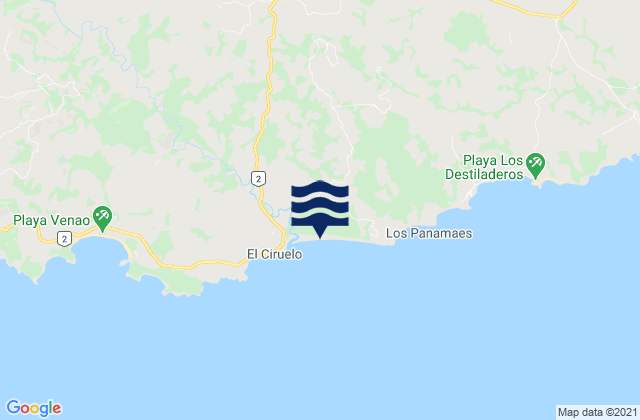 Mapa da tábua de marés em Distrito de Pedasí, Panama