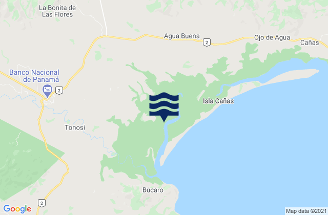Mapa da tábua de marés em Distrito de Tonosí, Panama