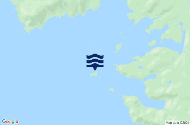 Mapa da tábua de marés em Diver Islands, United States