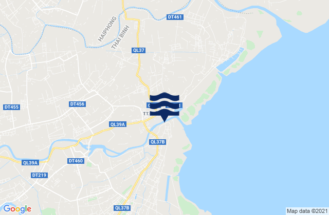 Mapa da tábua de marés em Diêm Điền, Vietnam