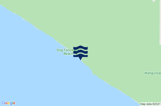 Mapa da tábua de marés em Dog Fence Beach, Australia