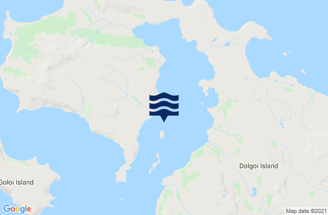 Mapa da tábua de marés em Dolgoi Harbor (Dolgoi Island), United States