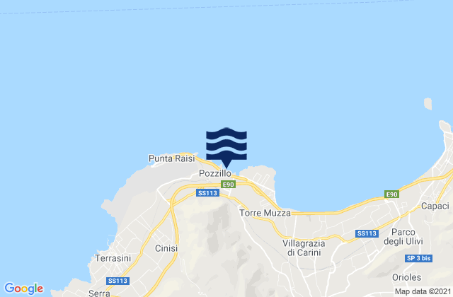 Mapa da tábua de marés em Dolphin Beach, Italy