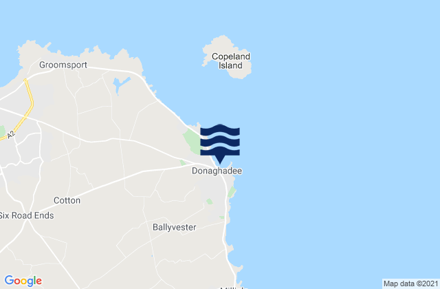Mapa da tábua de marés em Donaghadee, United Kingdom