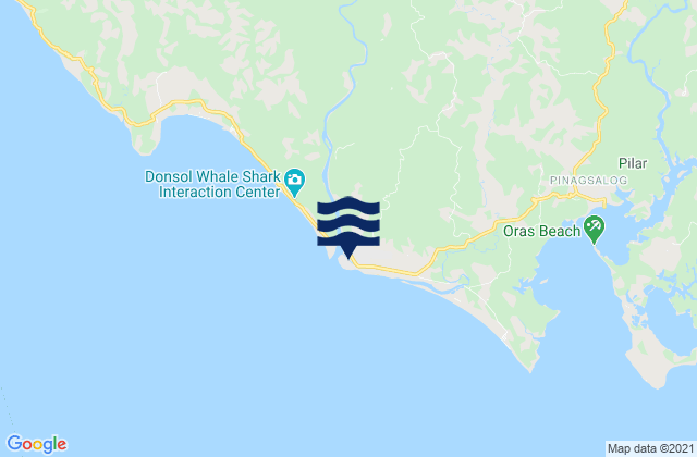 Mapa da tábua de marés em Donsol, Philippines