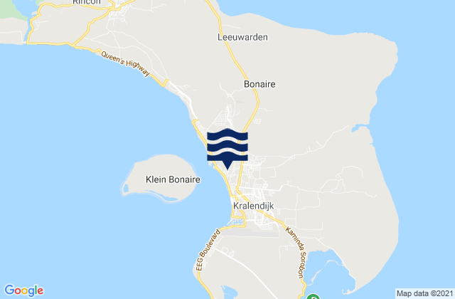 Mapa da tábua de marés em Dorp Antriol, Bonaire, Saint Eustatius and Saba 