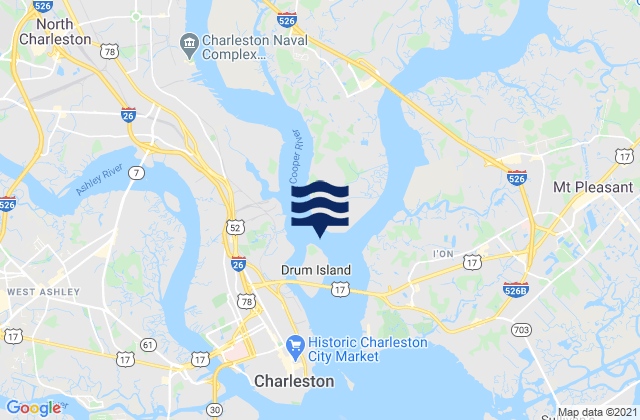 Mapa da tábua de marés em Drum Island Reach off Drum I. Buoy 45, United States