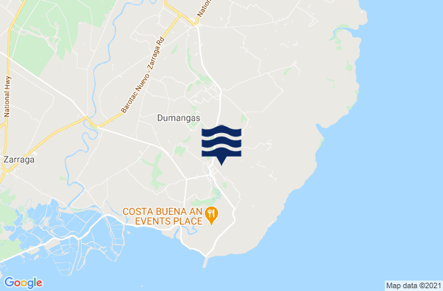 Mapa da tábua de marés em Dumangas, Philippines
