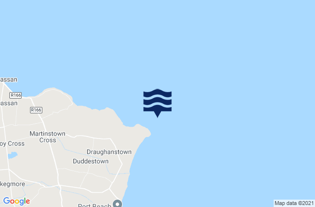 Mapa da tábua de marés em Dunany Point, Ireland