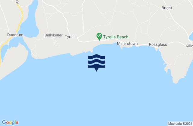 Mapa da tábua de marés em Dundrum Bay, United Kingdom