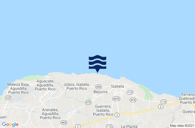 Mapa da tábua de marés em Dunes (Puerto Rico), Puerto Rico