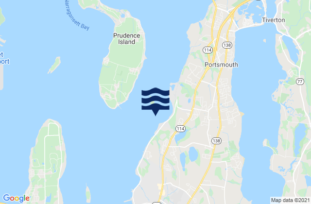 Mapa da tábua de marés em Dyer Island-Carrs Point (between), United States