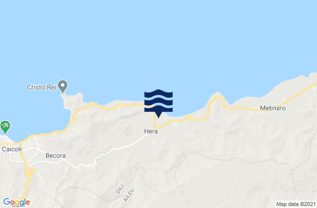 Mapa da tábua de marés em Díli, Timor Leste