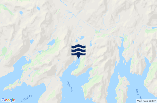 Mapa da tábua de marés em Eagle Bay, United States