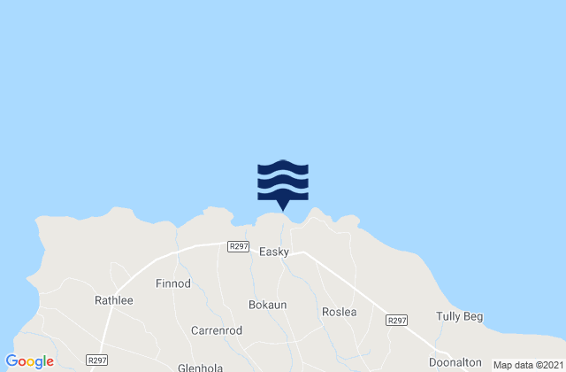 Mapa da tábua de marés em Easkey Left, Ireland