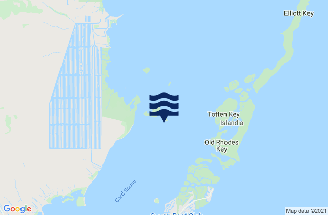 Mapa da tábua de marés em East Arsenicker (Card Sound), United States