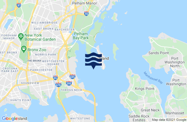 Mapa da tábua de marés em Eastchester Bay near Big Tom, United States