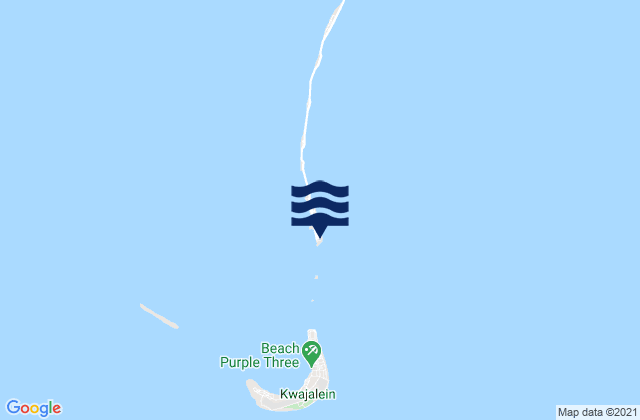 Mapa da tábua de marés em Ebaye, Marshall Islands
