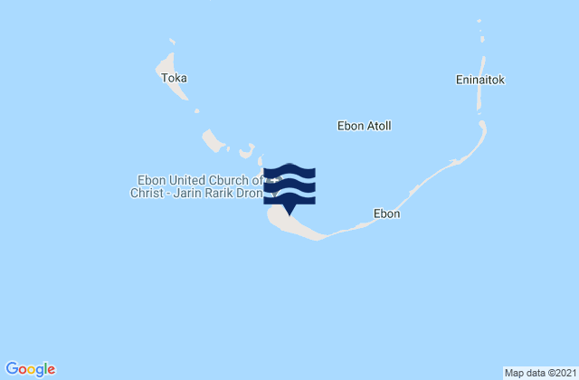 Mapa da tábua de marés em Ebon, Marshall Islands