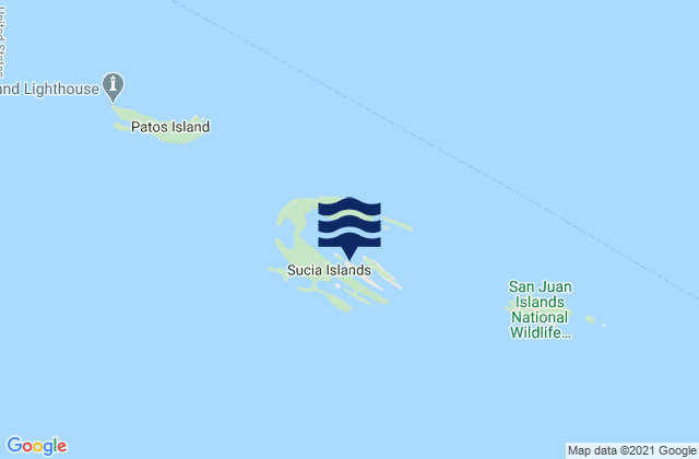 Mapa da tábua de marés em Echo Bay Sucia Islands, United States