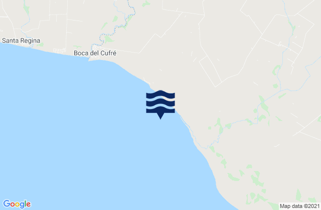 Mapa da tábua de marés em Ecilda Paullier, Uruguay