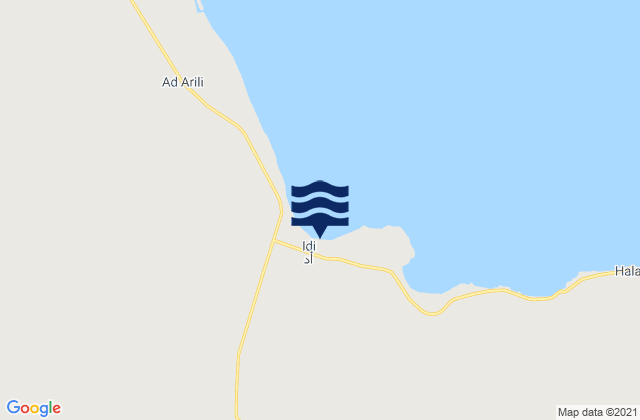 Mapa da tábua de marés em Edd, Eritrea