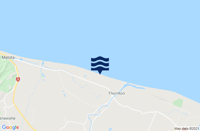 Mapa da tábua de marés em Edgecumbe, New Zealand