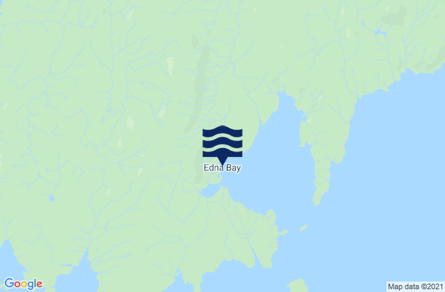 Mapa da tábua de marés em Edna Bay, United States