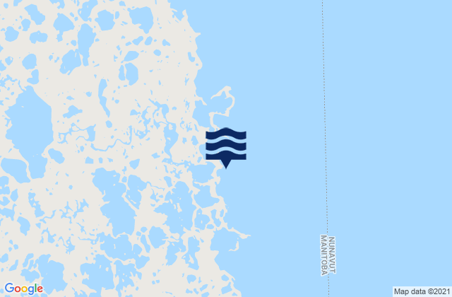 Mapa da tábua de marés em Egg Island, Canada