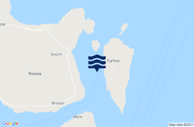 Mapa da tábua de marés em Egilsay, United Kingdom