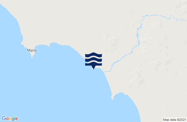 Mapa da tábua de marés em El Cardon, Mexico