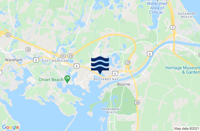 Mapa da tábua de marés em Electric Avenue, United States