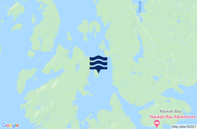 Mapa da tábua de marés em Elghi Island, United States
