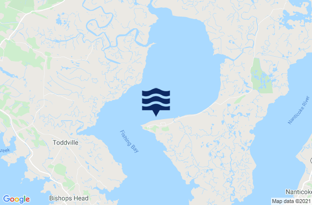 Mapa da tábua de marés em Elliott Island, United States