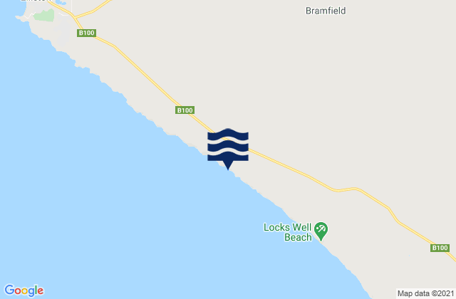 Mapa da tábua de marés em Elliston, Australia