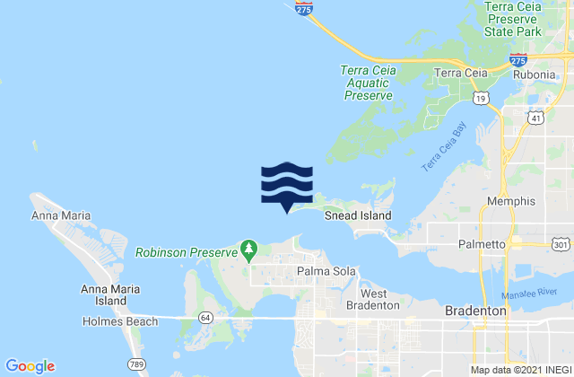 Mapa da tábua de marés em Emerson Point, United States