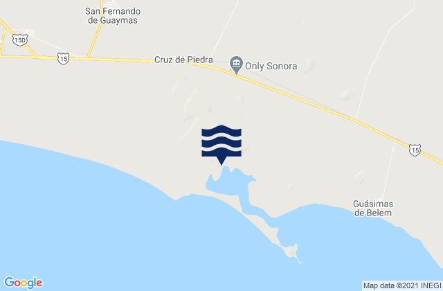 Mapa da tábua de marés em Empalme, Mexico