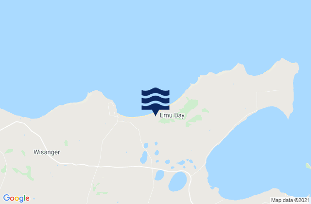 Mapa da tábua de marés em Emu Bay, Australia