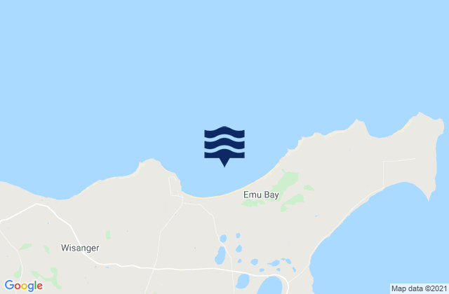 Mapa da tábua de marés em Emu Bay, Australia