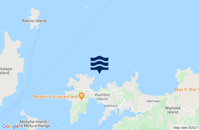 Mapa da tábua de marés em Enclosure Bay, New Zealand