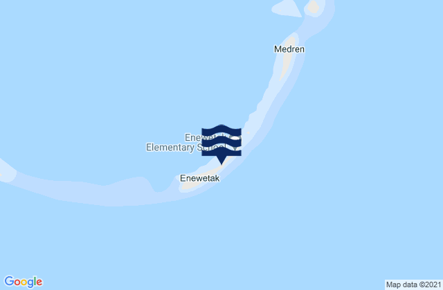 Mapa da tábua de marés em Enewetak, Marshall Islands