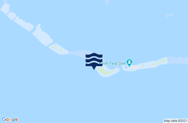 Mapa da tábua de marés em Eniirikku Island Bikini Atoll, Micronesia