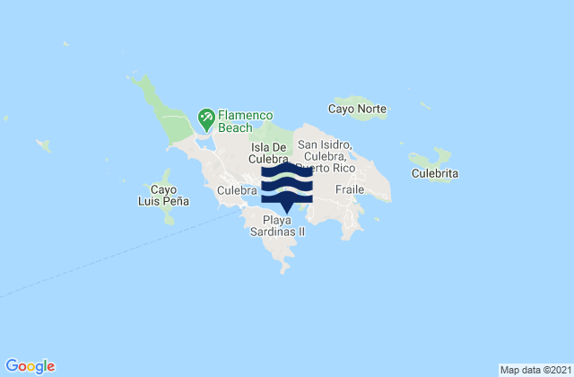 Mapa da tábua de marés em Ensenada Honda, Puerto Rico