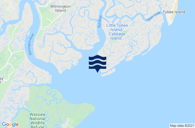 Mapa da tábua de marés em Entrance off Beach Hammock, United States